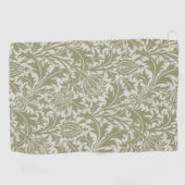 Serviette De Golf William Morris Thistle Sage Green Motif (Horizontal)