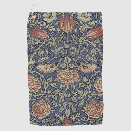 Serviette De Golf William Morris Tudor Fond d'écran Rose (Devant)