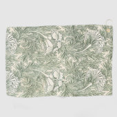 Serviette De Golf William Morris tulip fond textile vert (Horizontal)