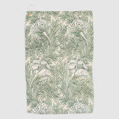 Serviette De Golf William Morris tulip fond textile vert (Devant)