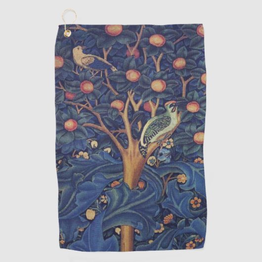 Serviette De Golf William Morris Woodpecker Tapestry Arts & Artisana (Devant)