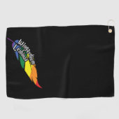 Serviette De Golf Wingaydium Lesbiosa - Amusant jeu de mots magiques (Horizontal)
