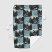 Serviette De Golf Wolf Howling À Moon Design Motif (En situation)