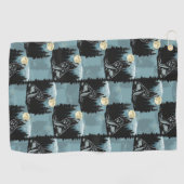 Serviette De Golf Wolf Howling À Moon Design Motif (Horizontal)