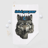 Serviette De Golf wolf king unlock your power (En situation)