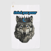 Serviette De Golf wolf king unlock your power (Devant)
