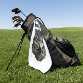 Serviette De Golf wolf king unlock your power (Vert)