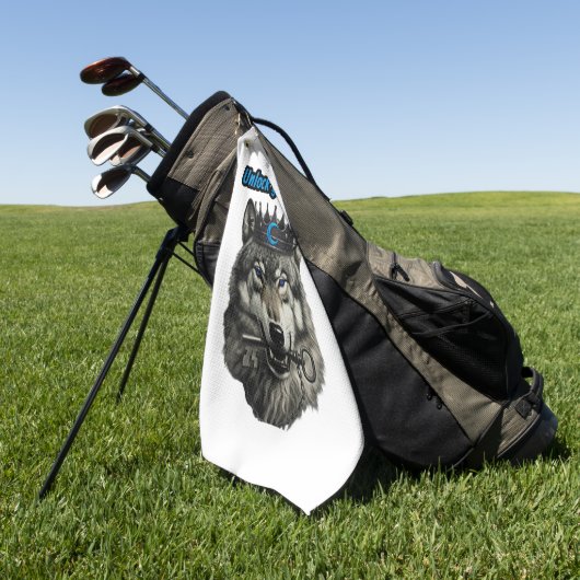 Serviette De Golf wolf king unlock your power (Vert)