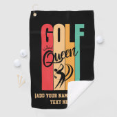 Serviette De Golf Women's GOLF QUEEN Nom personnalisé (En situation)