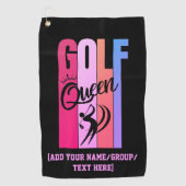 Serviette De Golf Women's GOLF QUEEN Nom personnalisé (Devant)