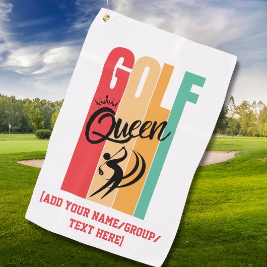 Serviette De Golf Women's GOLF QUEEN Nom personnalisé Golf Serviette