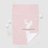 Serviette De Golf Womens Golf Silhouette Personalized Monogram City (En situation)