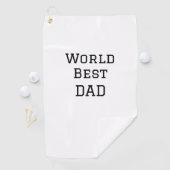 Serviette De Golf World best DAD PÈRE ajouter nom texte sport (En situation)