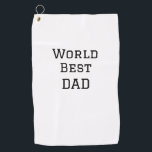 Serviette De Golf World best DAD PÈRE ajouter nom texte sport<br><div class="desc">conception</div>