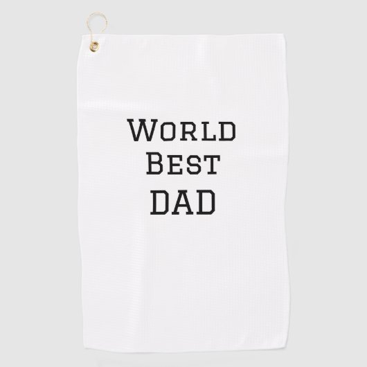Serviette De Golf World best DAD PÈRE ajouter nom texte sport (Devant)