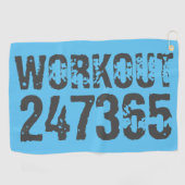 Serviette De Golf Worn out and scratched text Workout 247365 blue (Horizontal)