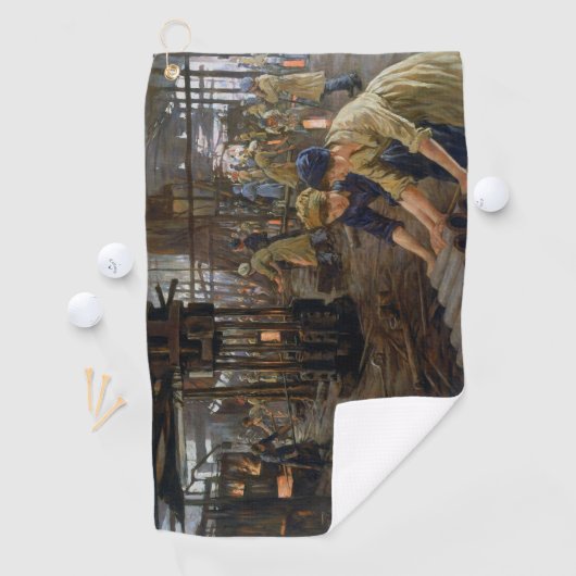 Serviette De Golf WW1 1918 Les femmes qui travaillent dans une usine (En situation)