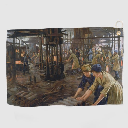 Serviette De Golf WW1 1918 Les femmes qui travaillent dans une usine (Horizontal)
