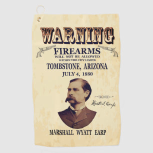 Serviette De Golf Wyatt Earp Marshall 👮 ♂️ Gunfighter Lawman