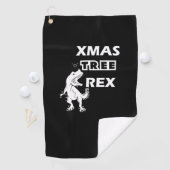 Serviette De Golf Xmas Tree Rex - Dinosaures Dinosaures tee - shirts (En situation)