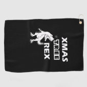 Serviette De Golf Xmas Tree Rex - Dinosaures Dinosaures tee - shirts (Horizontal)