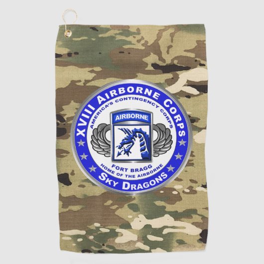 SERVIETTE DE GOLF XVIII AIRBORNE CORPS (Devant)