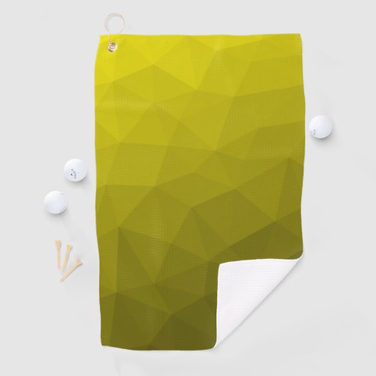Serviette De Golf Yellow gradient geometric mesh pattern (En situation)