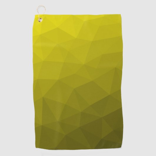 Serviette De Golf Yellow gradient geometric mesh pattern (Devant)