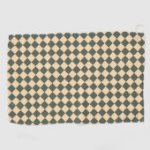 Serviette De Golf Yellow Green Checker Diamond Pattern (Horizontal)