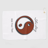 Serviette De Golf Yin Yang par Shirley Taylor (Horizontal)