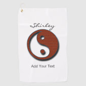 Serviette De Golf Yin Yang par Shirley Taylor (Devant)