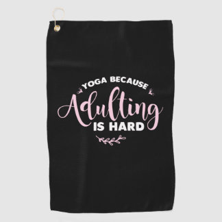 Serviette De Golf Yoga Lover | Yoga Parce Que L'Adulte Est Dur