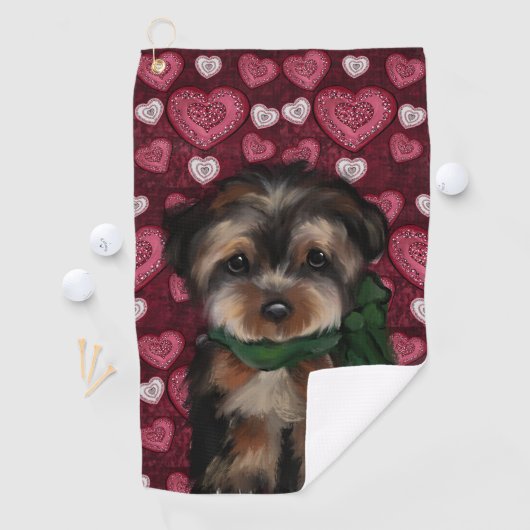 SERVIETTE DE GOLF YORKIE (En situation)