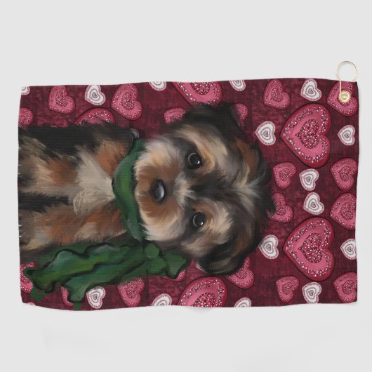 SERVIETTE DE GOLF YORKIE (Horizontal)