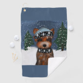 Serviette De Golf Yorkie   (En situation)