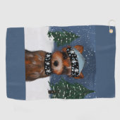 Serviette De Golf Yorkie   (Horizontal)