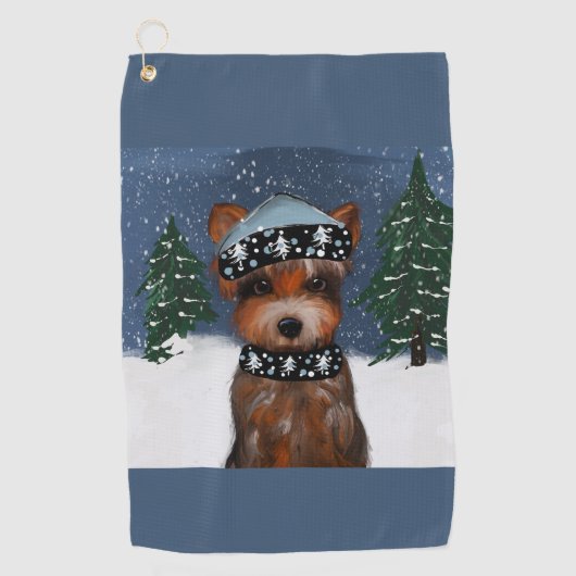 Serviette De Golf Yorkie   (Devant)