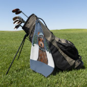 Serviette De Golf Yorkie   (Vert)