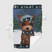 Serviette De Golf Yorkie (En situation)