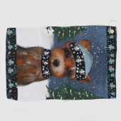 Serviette De Golf Yorkie (Horizontal)
