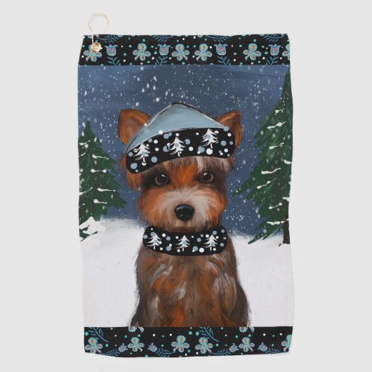 Serviette De Golf Yorkie (Devant)