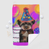 SERVIETTE DE GOLF YORKIE POO (En situation)