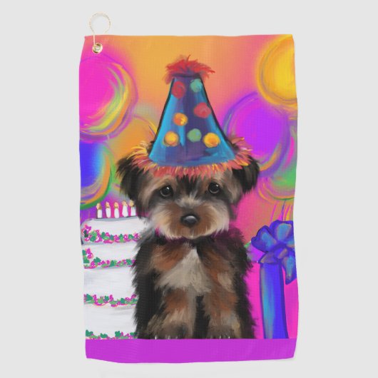 SERVIETTE DE GOLF YORKIE POO (Devant)