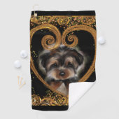 Serviette De Golf Yorkie Poo (En situation)