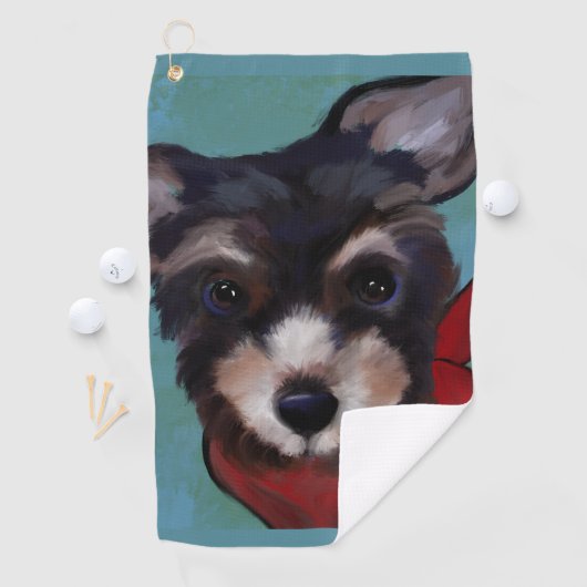 Serviette De Golf Yorkie Poo (En situation)
