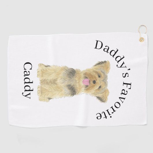 Serviette De Golf Yorkie Yorkshire (Horizontal)