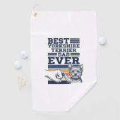 Serviette De Golf Yorkshire Terrier Dad Fist Bump Vintage Vector Des (En situation)