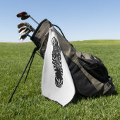 Serviette De Golf Zebra Head sur Silver (Vert)