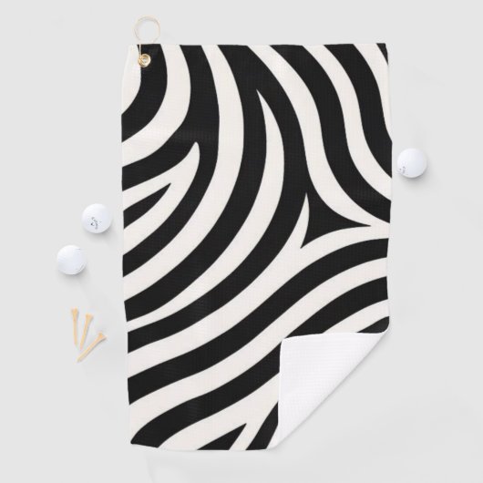 Serviette De Golf Zebra Stripes Impression moderne (En situation)