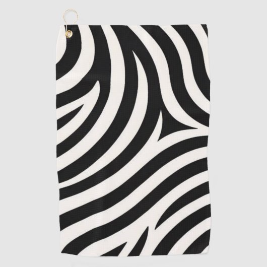Serviette De Golf Zebra Stripes Impression moderne (Devant)